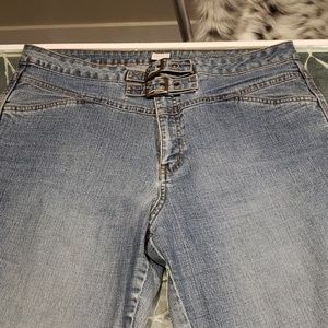 Buckle Front Super Cute Boot Cut Jeans